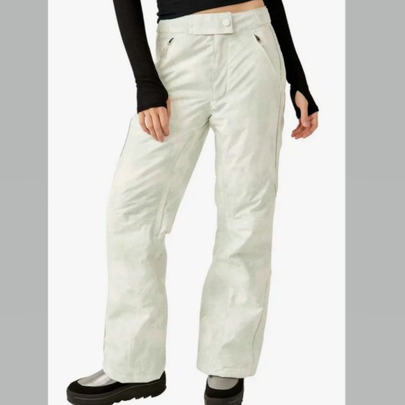 Free People Movement Bunny Slope Waterproof Ski Pants Mountain Mist Sage XL NWT